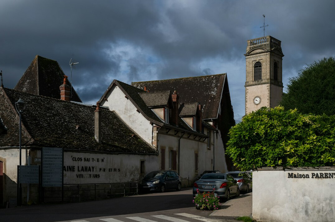 dark village square